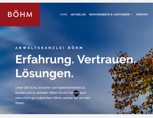 Vorschaubild Webseite RA Böhm