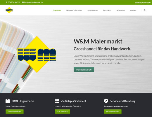 Vorschaubild Webseite WM Malermarkt