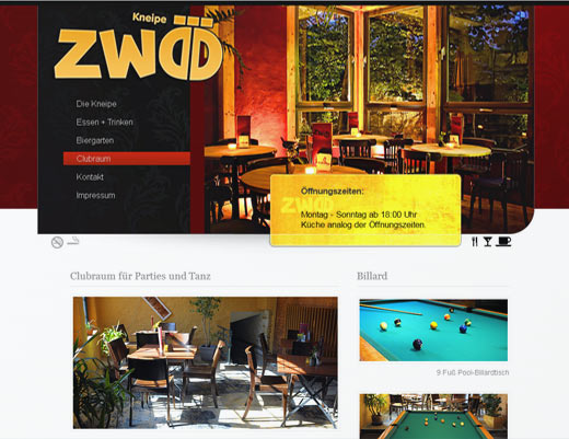 Vorschaubild Webseite Kneipe Zwöö